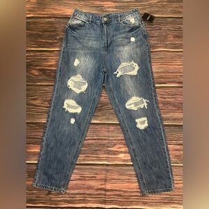 Forever 21 Blue Denim with Distressed Details